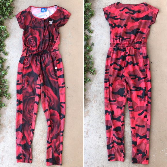 adidas floral jumpsuit